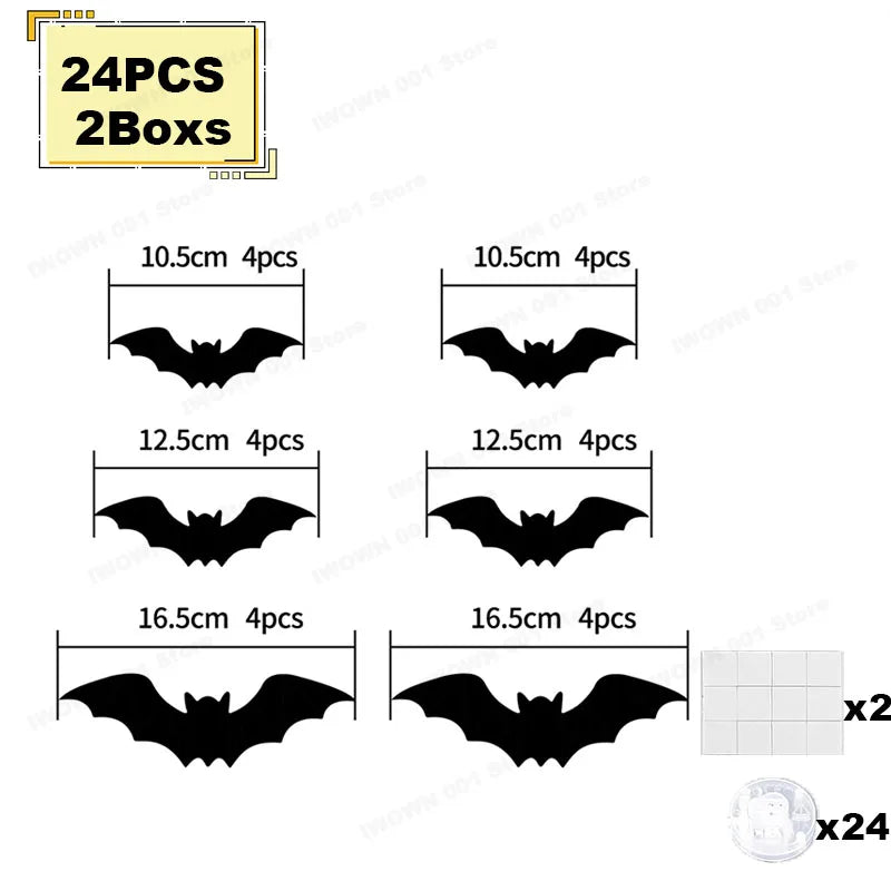 EerieSwarm™ 3D LED Bat & Spider Wall Decorations