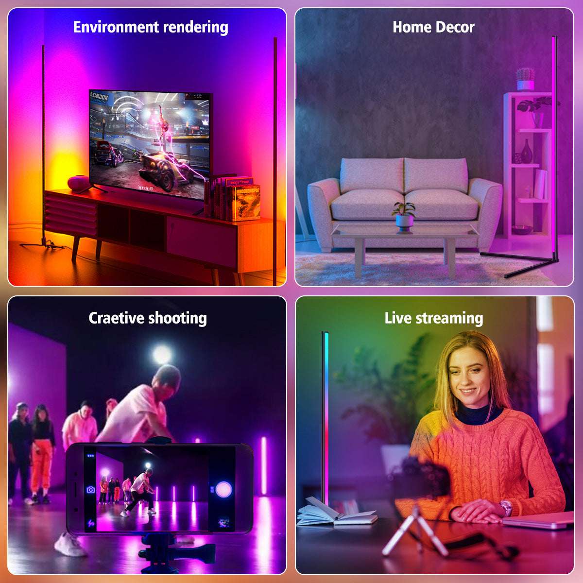 RGB Nordic Corner Floor Lamp ✨ — RGB Illuminations product view 6