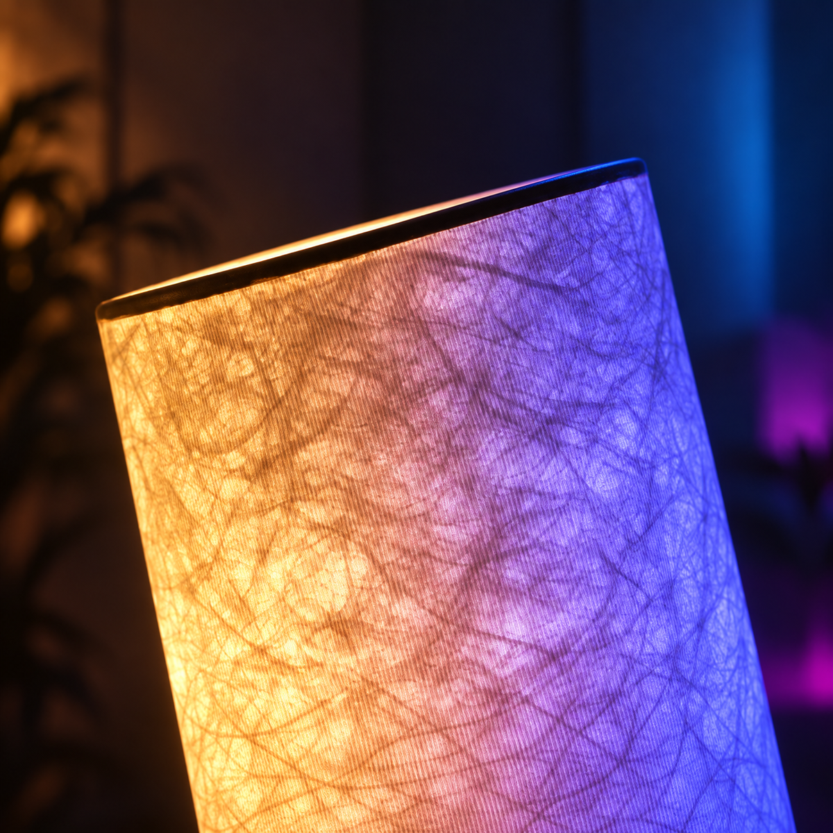 Smart RGB Floor Lamp shade transitioning from warm white to blue — RGB Illuminations product image