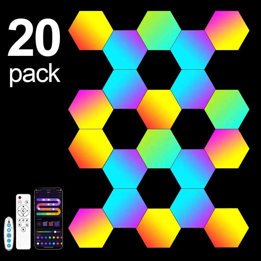 20/12/8/3 Pack Hexagon Lights Wall RGB Panel