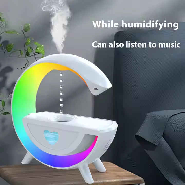 AquaHalo2™ - RGB Anti-Gravity Humidifier Lamp with Bluetooth Speaker