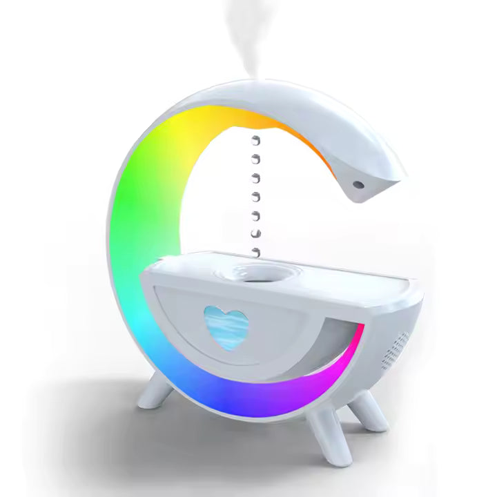 AquaHalo2™ - RGB Anti-Gravity Humidifier Lamp with Bluetooth Speaker