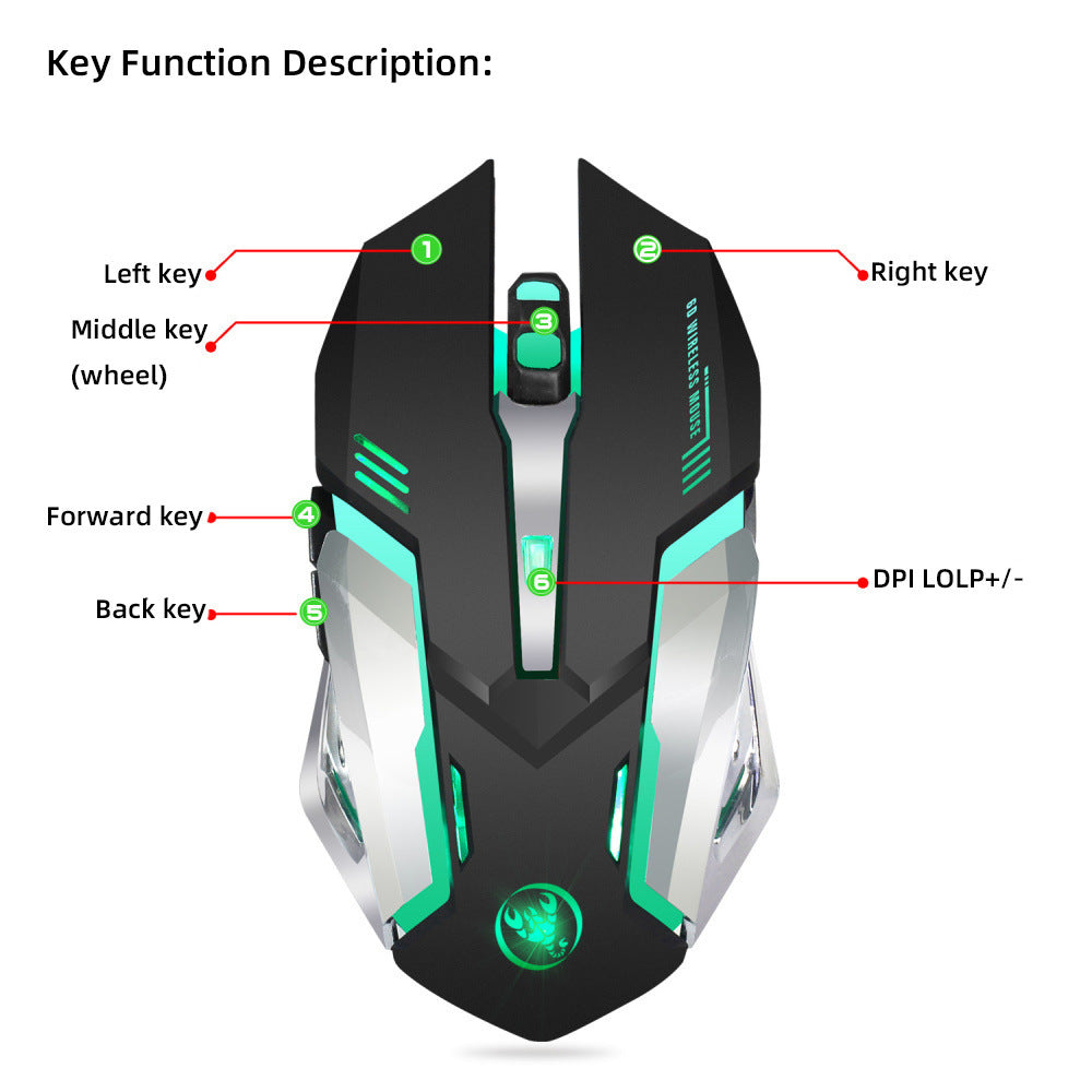SpectraClick™ RGB Wireless Gaming Mouse — RGB Illuminations product view 3