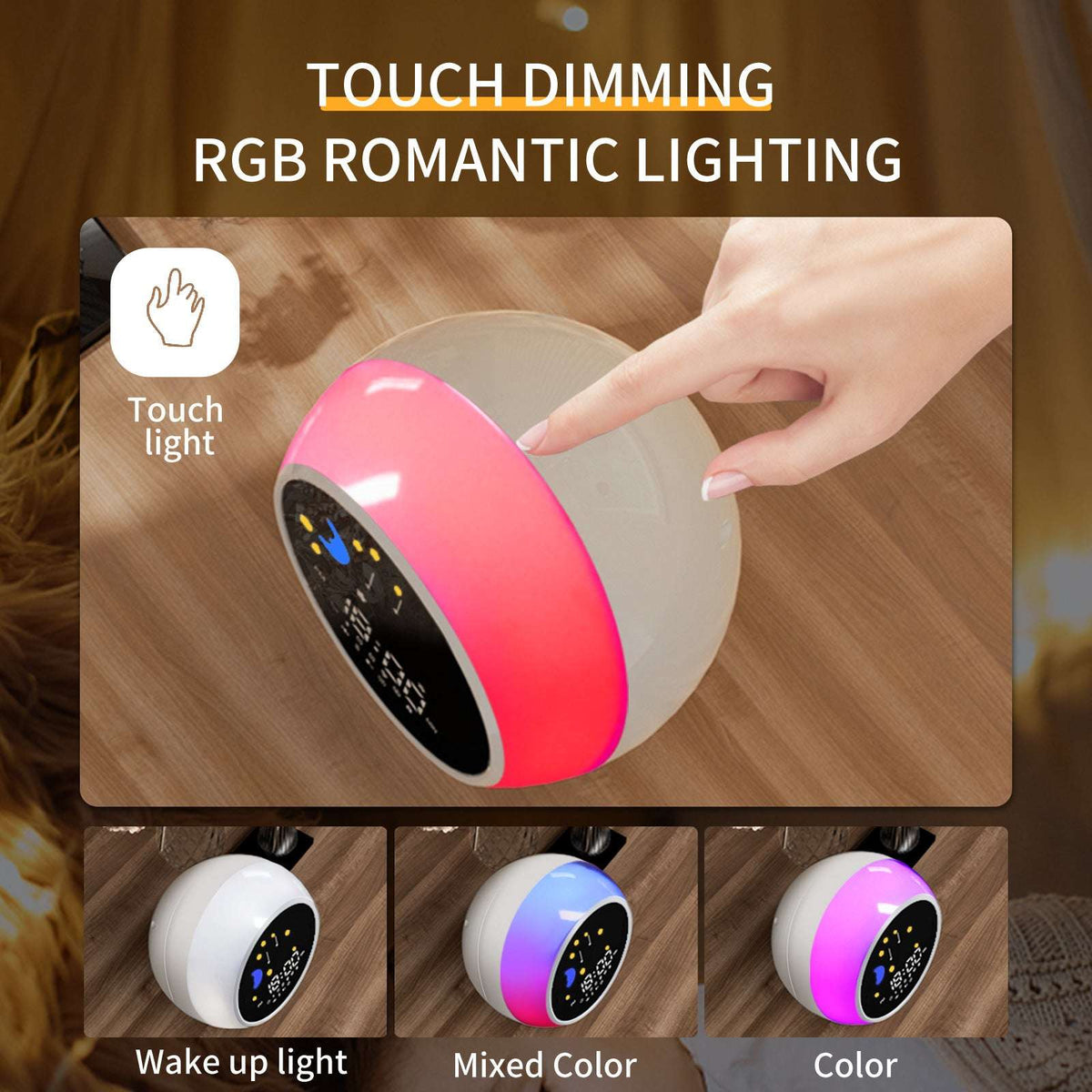 GlowTunes™ Kids Alarm Clock — RGB Illuminations product view 10
