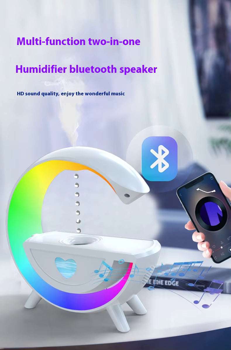 AquaHalo2™ - RGB Anti-Gravity Humidifier Lamp with Bluetooth Speaker