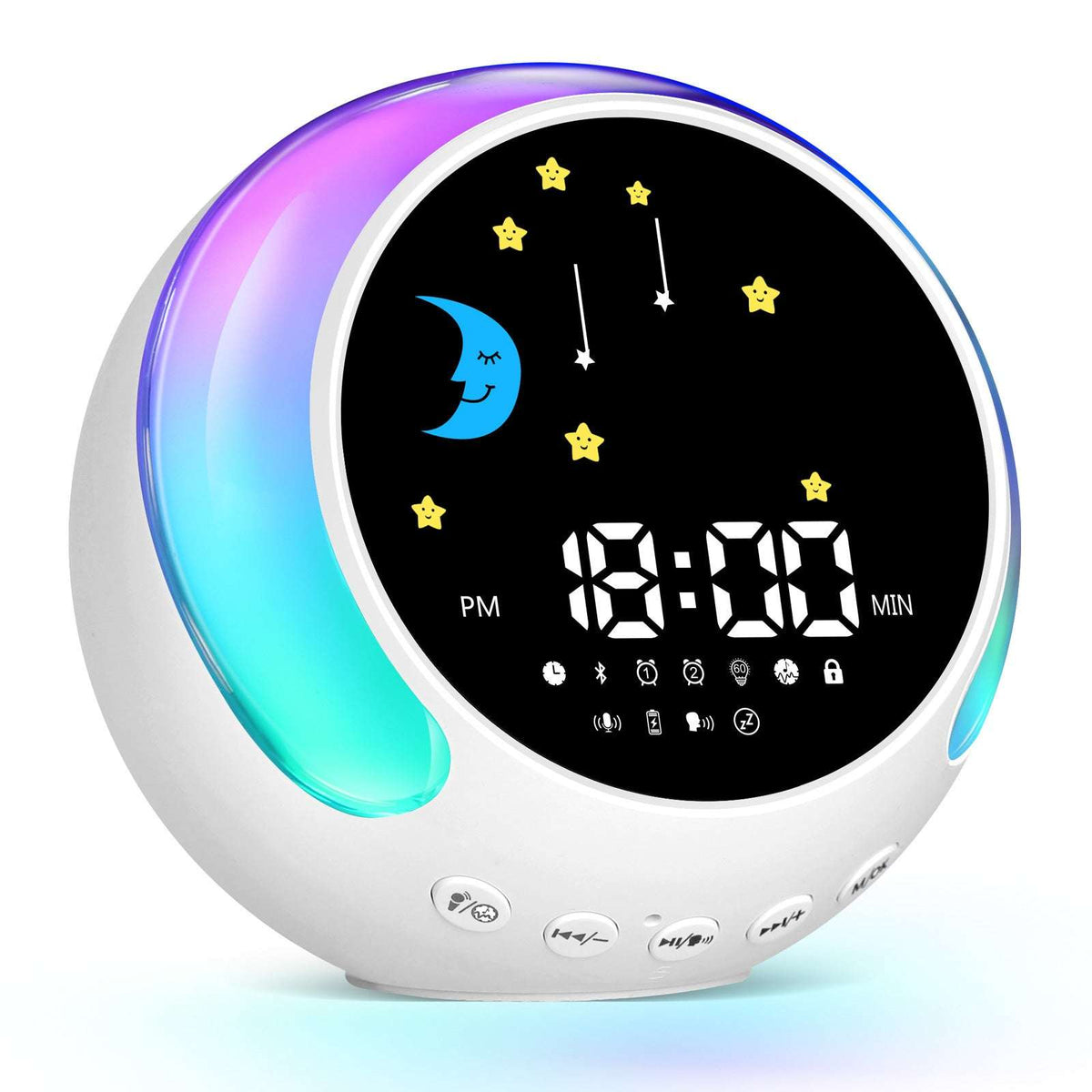 GlowTunes™ Kids Alarm Clock — RGB Illuminations product view 6