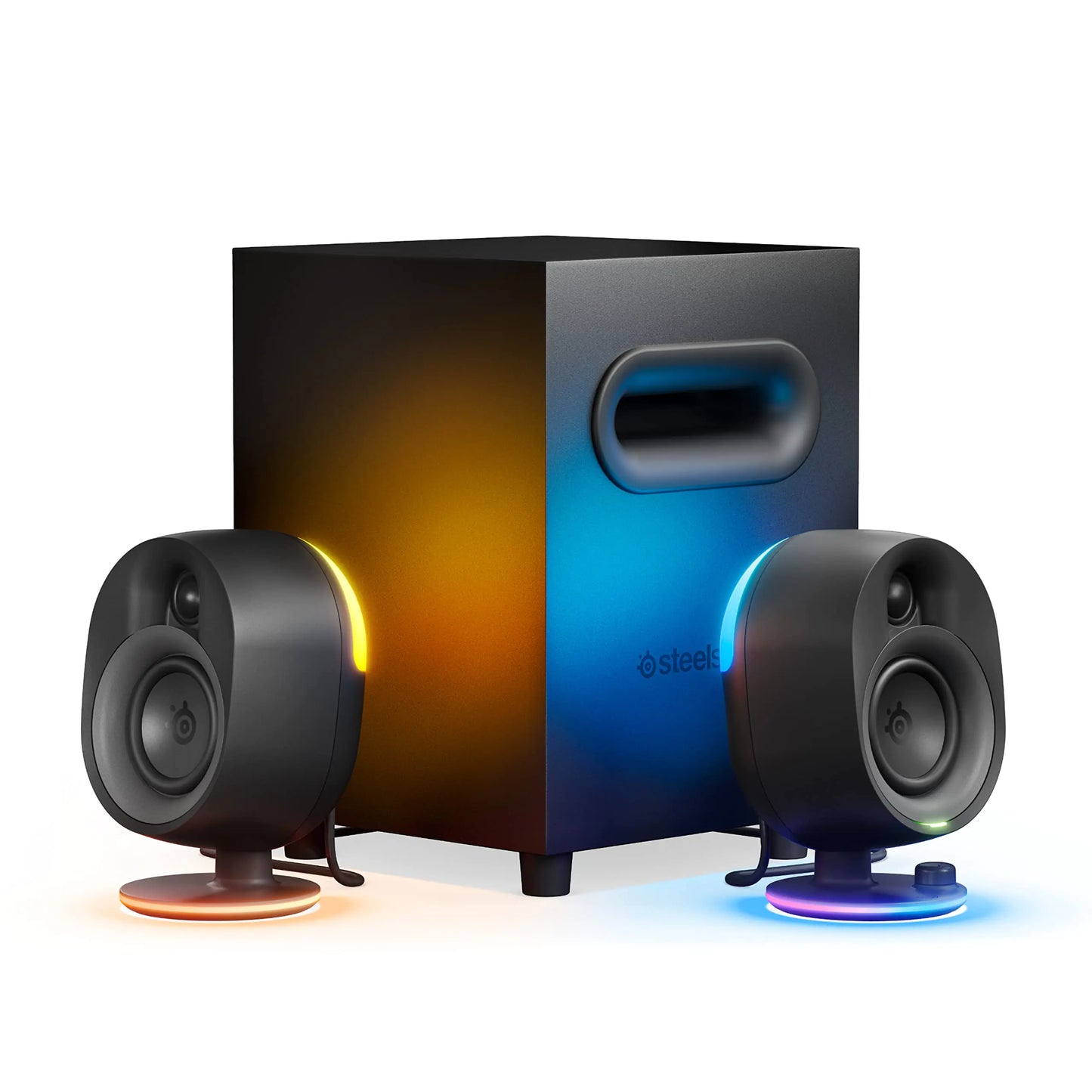 SteelSeries Arena 7 RGB 2.1 Gaming Speakers with Powerful Bass Subwoofer+Bluetooth - RGB Illuminations
