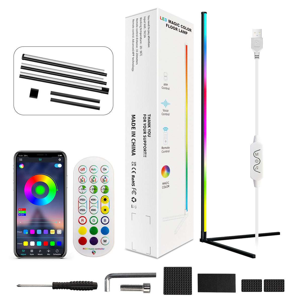 RGB Nordic Corner Floor Lamp ✨ — RGB Illuminations product view 4