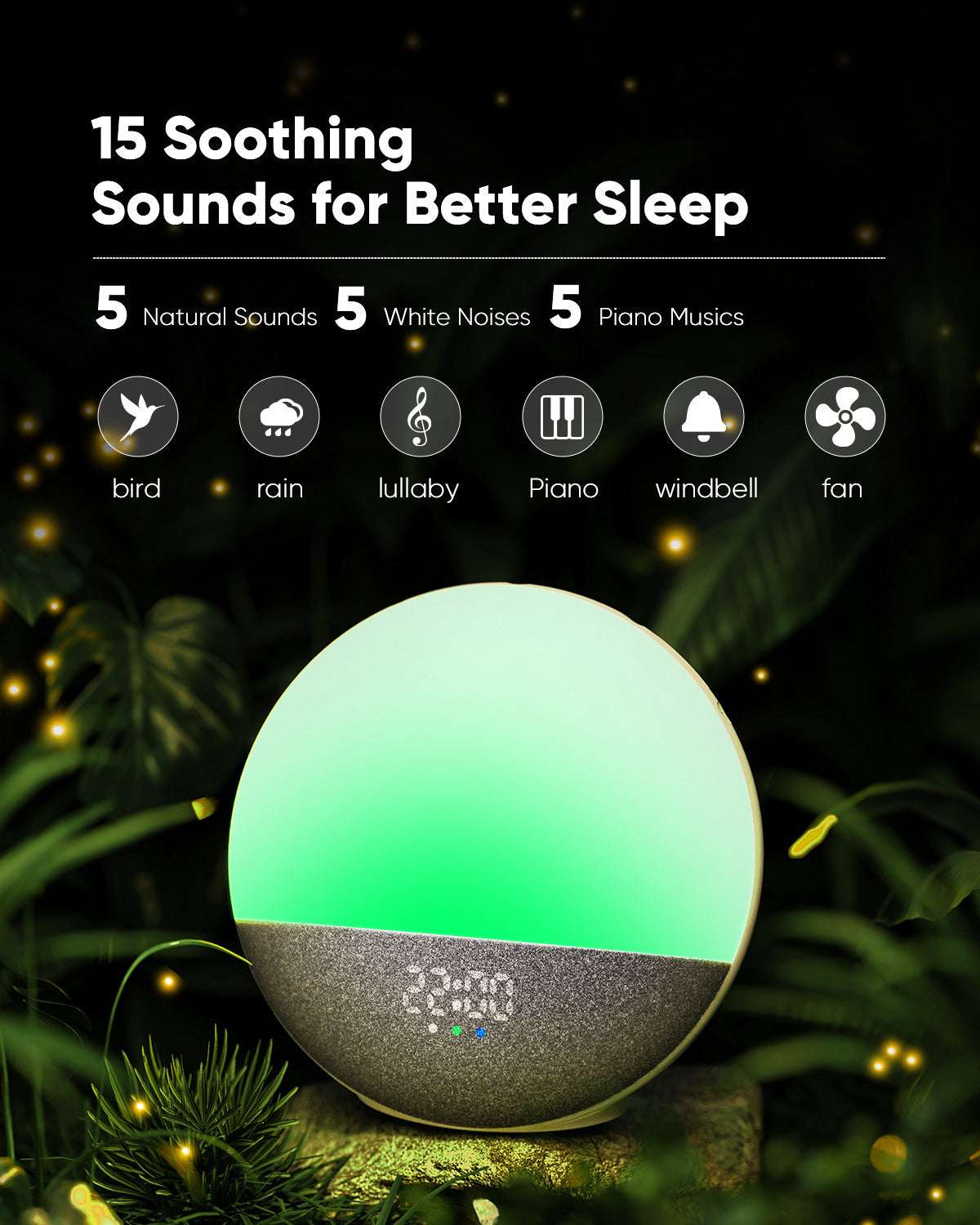 LumiSerenity™ RGB White Noise Speaker — RGB Illuminations product view 3