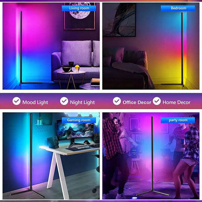 RGB LED Floor Lamp with Remote and Voice Control