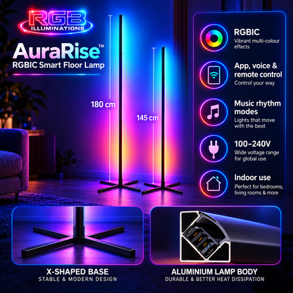 AuraRise™ RGBIC Smart Floor Lamp — product image 5