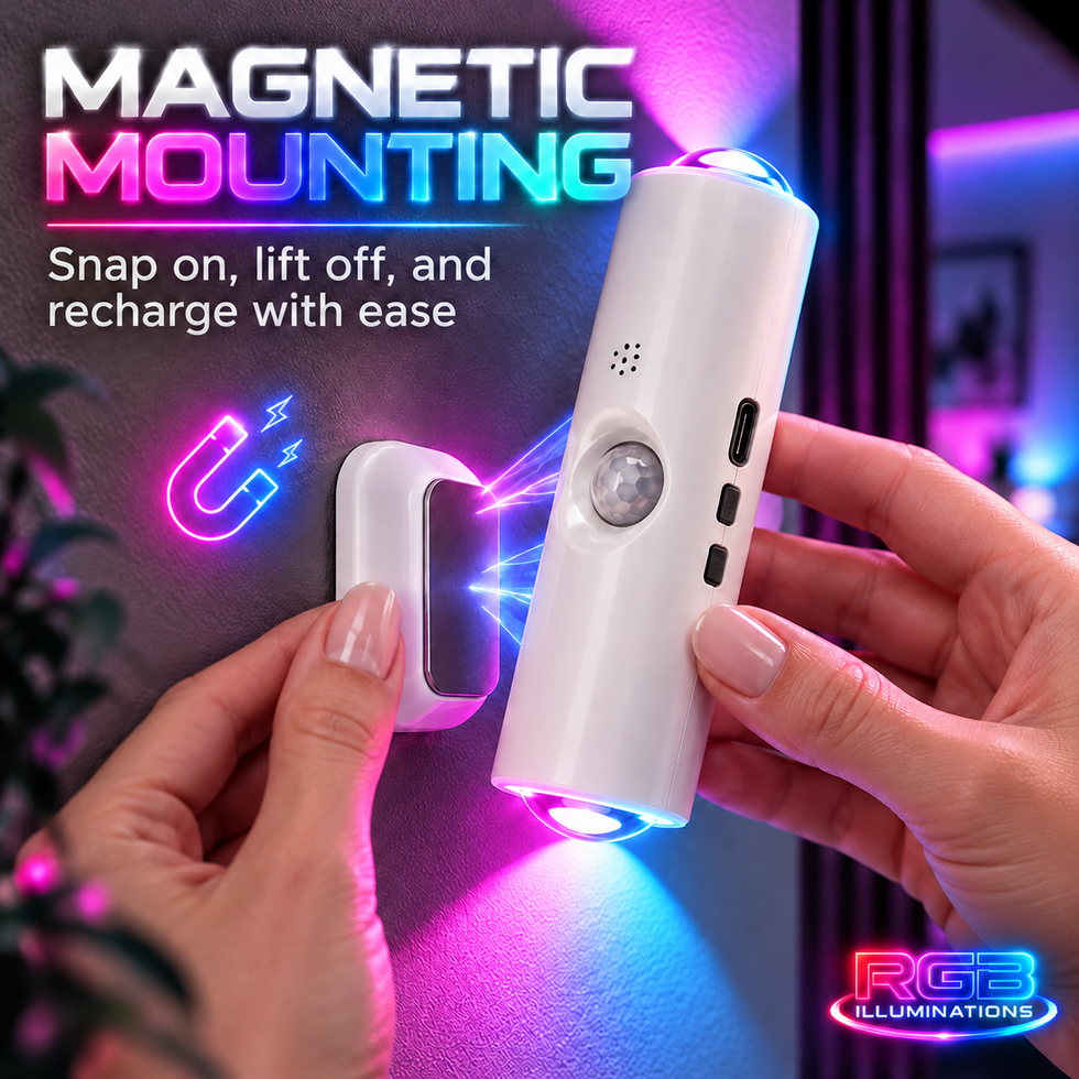 AuraStep™ RGB Motion Sensor Wall Lights – Rechargeable 2-Pack