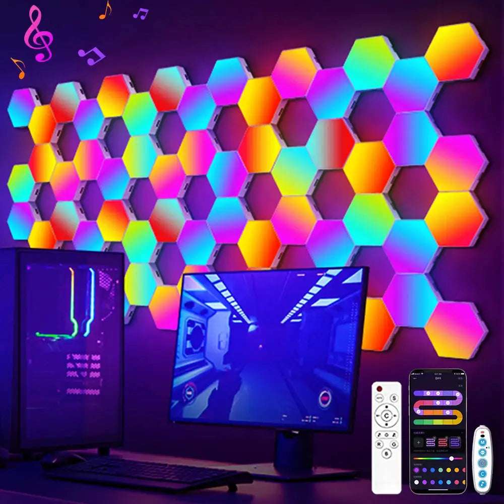 20/12/8/3 Pack Hexagon Lights Wall RGB Panel — RGB Illuminations product view 2