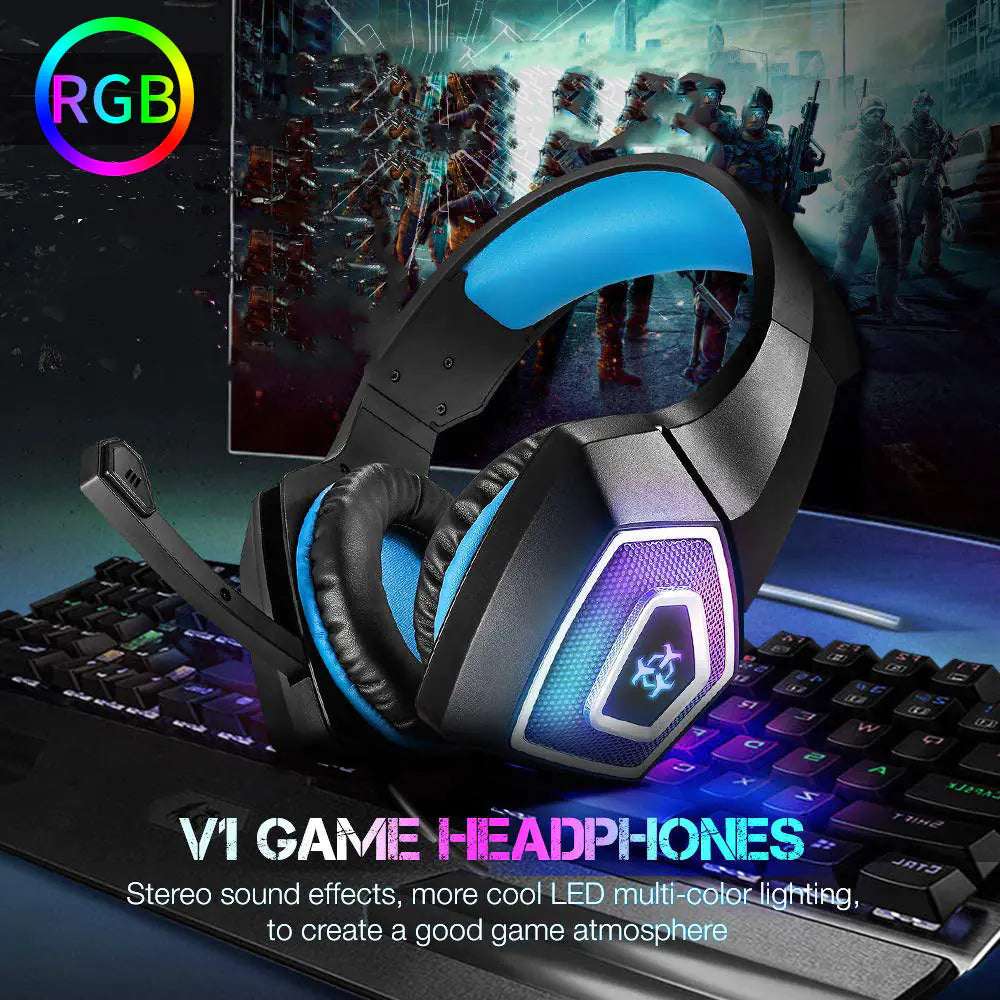 RGB Wired Gaming Headset with LED Lighting