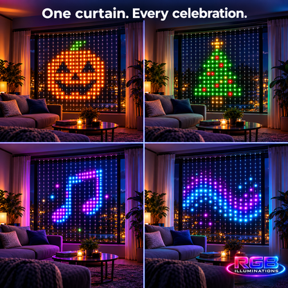 PixelGlow™ RGB Smart Curtain Lights