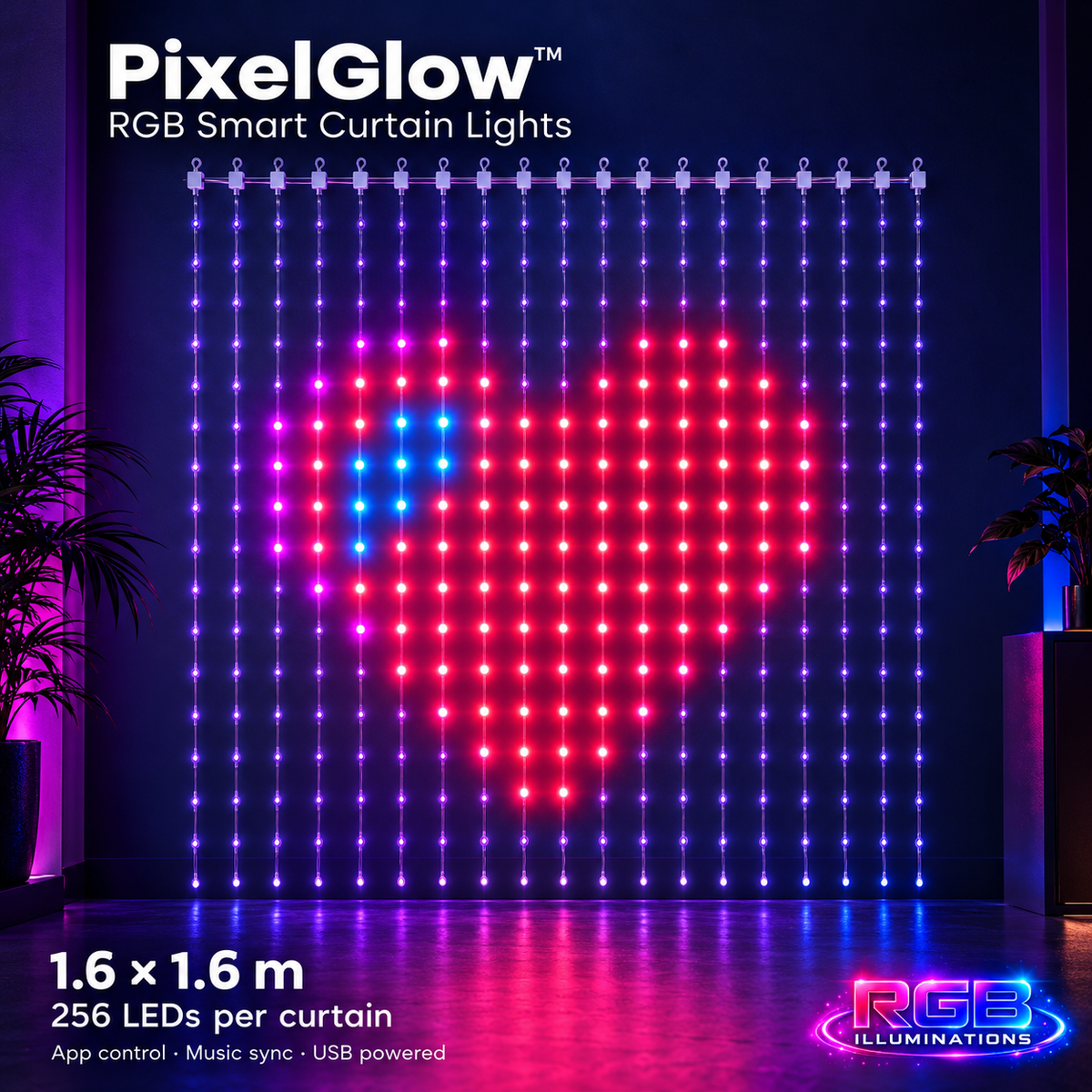 PixelGlow™ RGB Smart Curtain Lights — RGB Illuminations product view 9