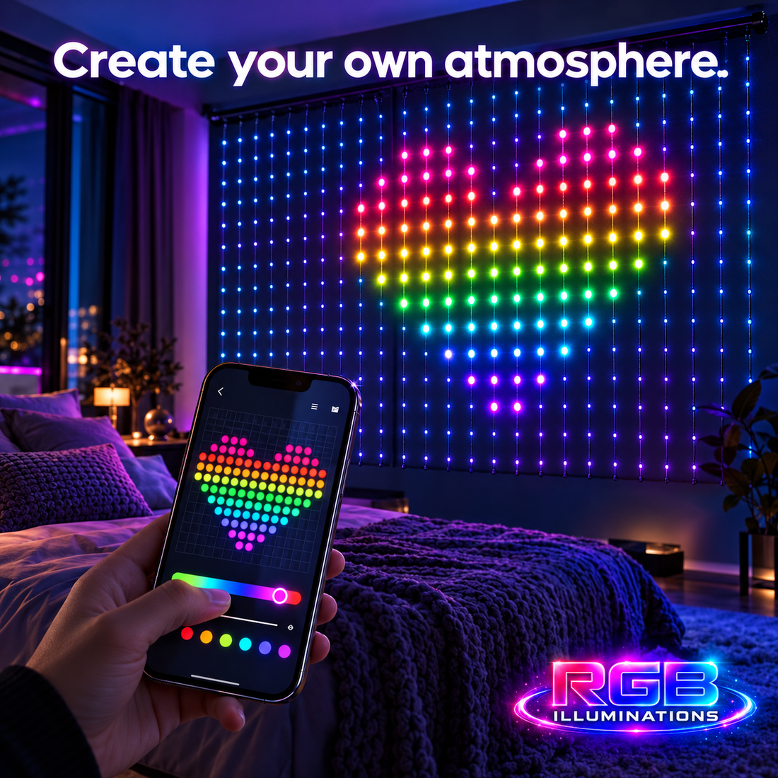 PixelGlow™ RGB Smart Curtain Lights — RGB Illuminations product image