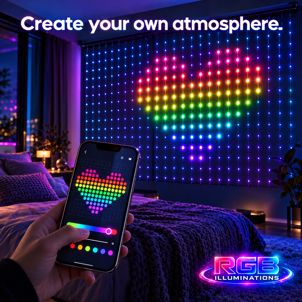 PixelGlow™ RGB Smart Curtain Lights — RGB Illuminations product view 5