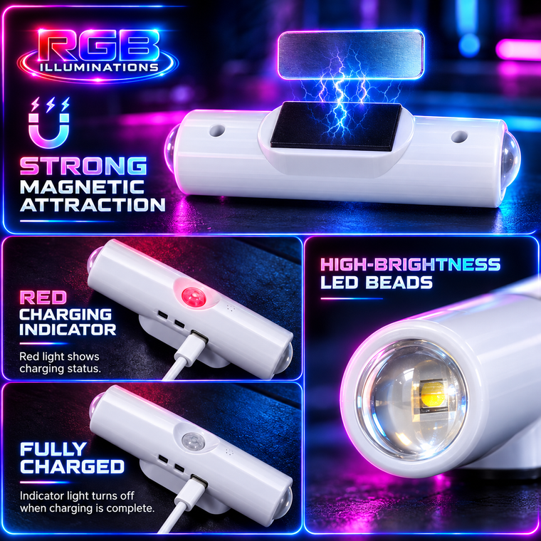 AuraStep™ RGB Motion Sensor Wall Lights – Rechargeable 2-Pack