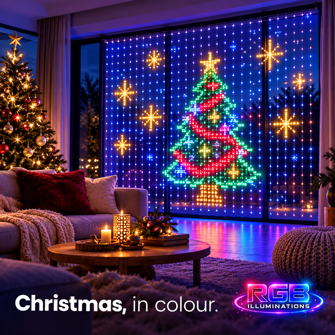 PixelGlow™ RGB Smart Curtain Lights — RGB Illuminations product image