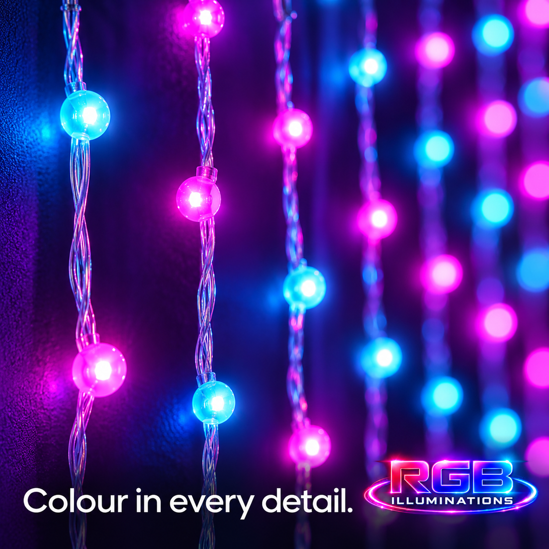 PixelGlow™ RGB Smart Curtain Lights — RGB Illuminations product image