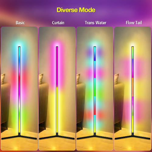 LED strip light with different color modes in a room setting RGB Illuminations