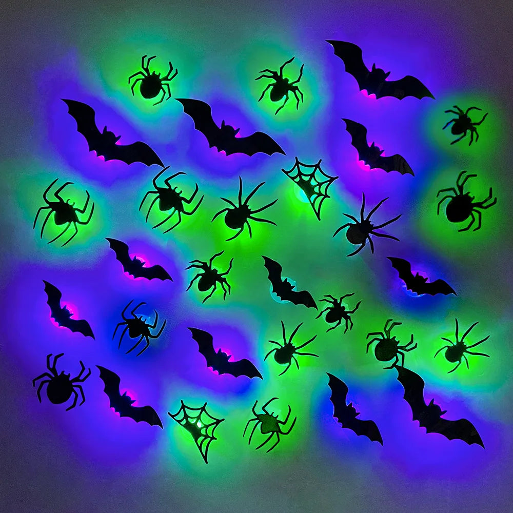EerieSwarm™ 3D LED Bat & Spider Wall Decorations