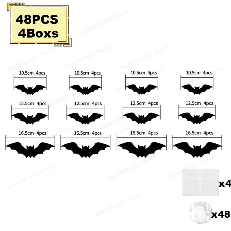 EerieSwarm™ 3D LED Bat & Spider Wall Decorations