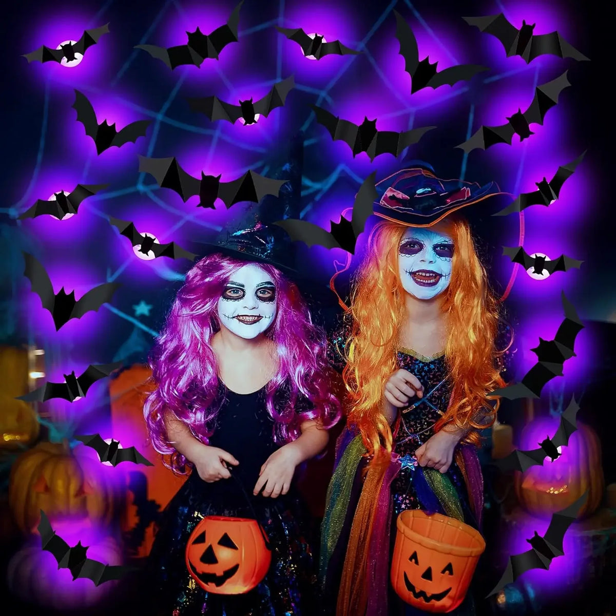 EerieSwarm™ 3D LED Bat & Spider Wall Decorations