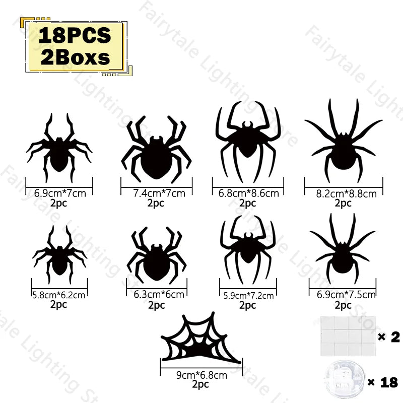 EerieSwarm™ 3D LED Bat & Spider Wall Decorations