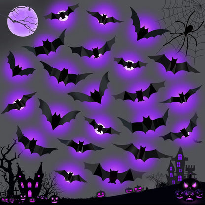 EerieSwarm™ 3D LED Bat & Spider Wall Decorations