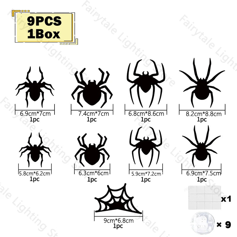 EerieSwarm™ 3D LED Bat & Spider Wall Decorations