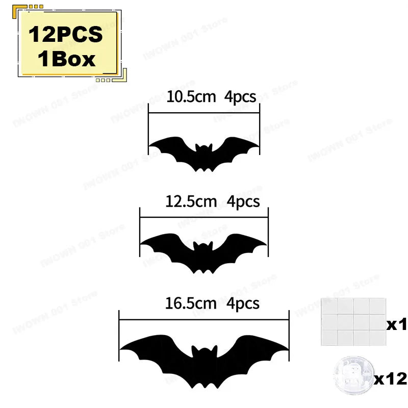 EerieSwarm™ 3D LED Bat & Spider Wall Decorations
