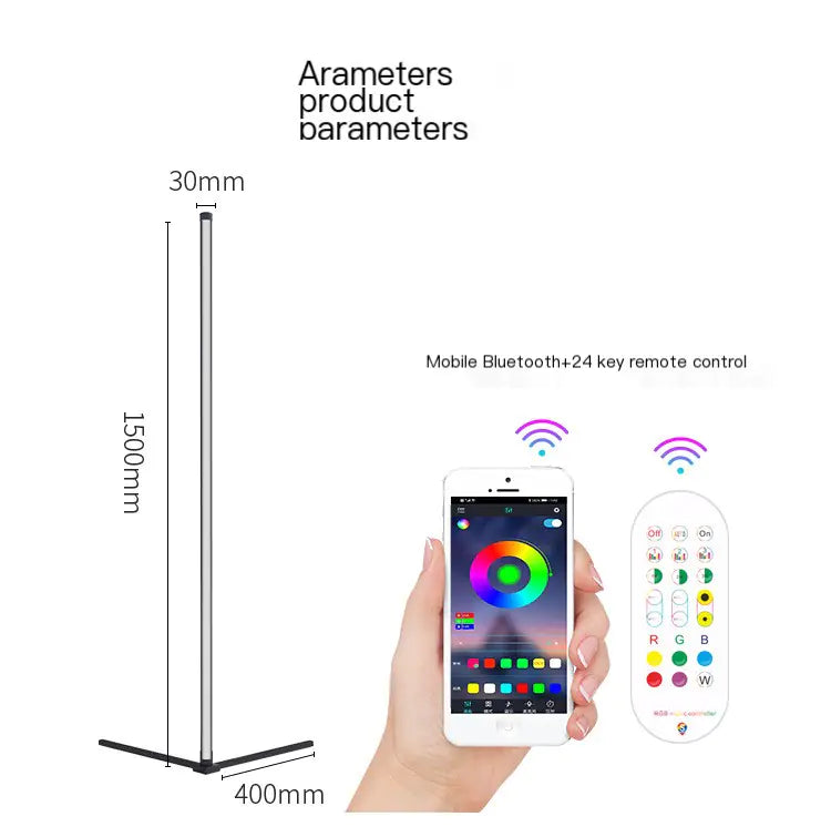 RGB LED Floor Lamp with Remote and Voice Control