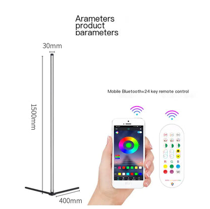 RGB LED Floor Lamp with Remote and Voice Control