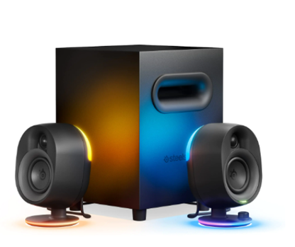 SteelSeries Arena 7 RGB 2.1 Gaming Speakers with Powerful Bass Subwoofer+Bluetooth - RGB Illuminations