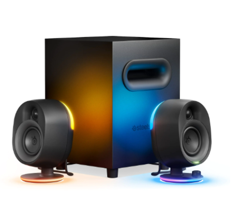 SteelSeries Arena 7 RGB 2.1 Gaming Speakers with Powerful Bass Subwoofer+Bluetooth - RGB Illuminations RGB Illuminations
