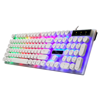 White Waterproof Glass Panel Round Keycap RGB LED - RGB Illuminations