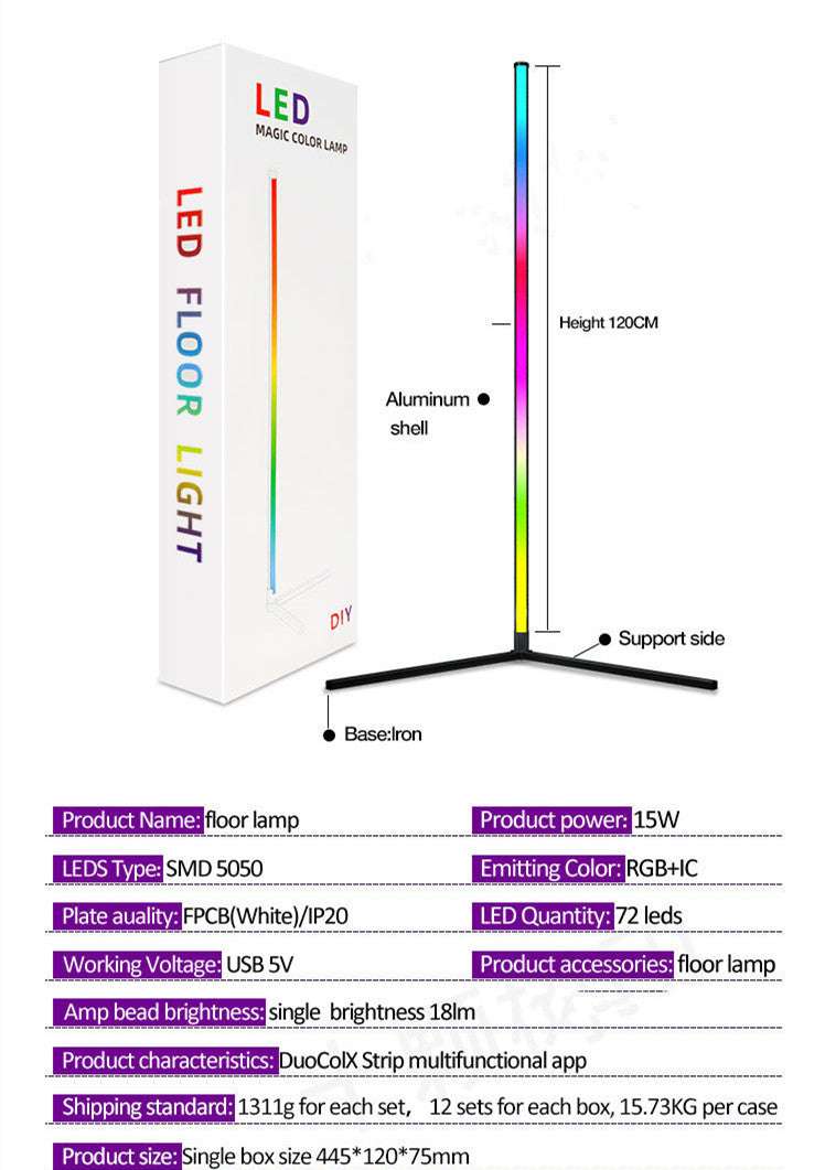 RGB Nordic Corner Floor Lamp ✨ — RGB Illuminations product view 5