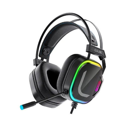 Gaming headset with RGB lighting on a white background RGB Illuminations
