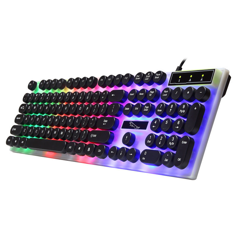 White Waterproof Glass Panel Round Keycap RGB LED - RGB Illuminations