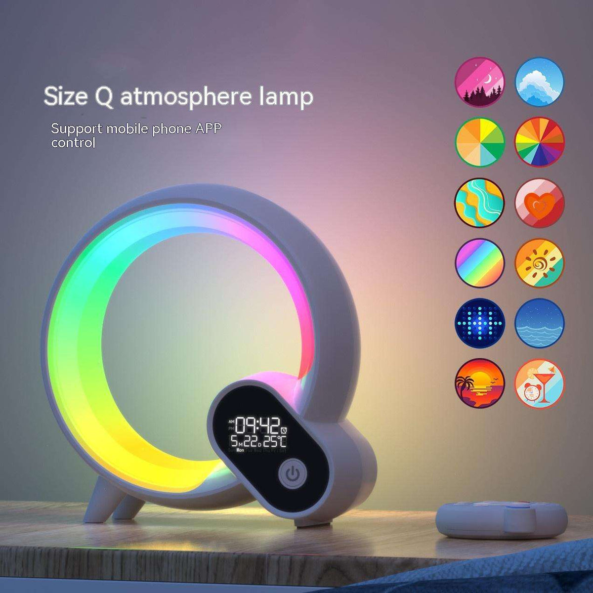 DreamRise™ White Noise Therapy Smart Alarm — RGB Illuminations product view 2