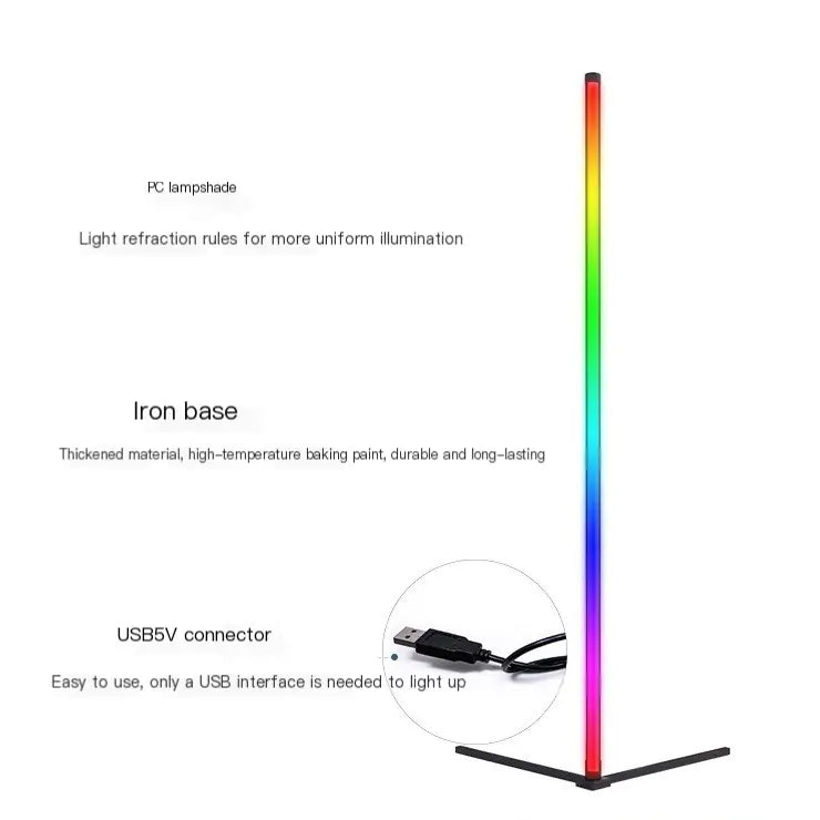 RGB LED Floor Lamp with Remote and Voice Control