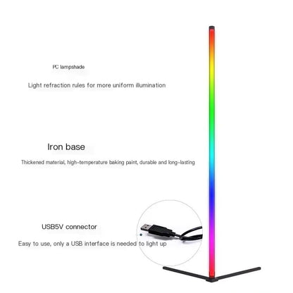 RGB LED Floor Lamp with Remote and Voice Control