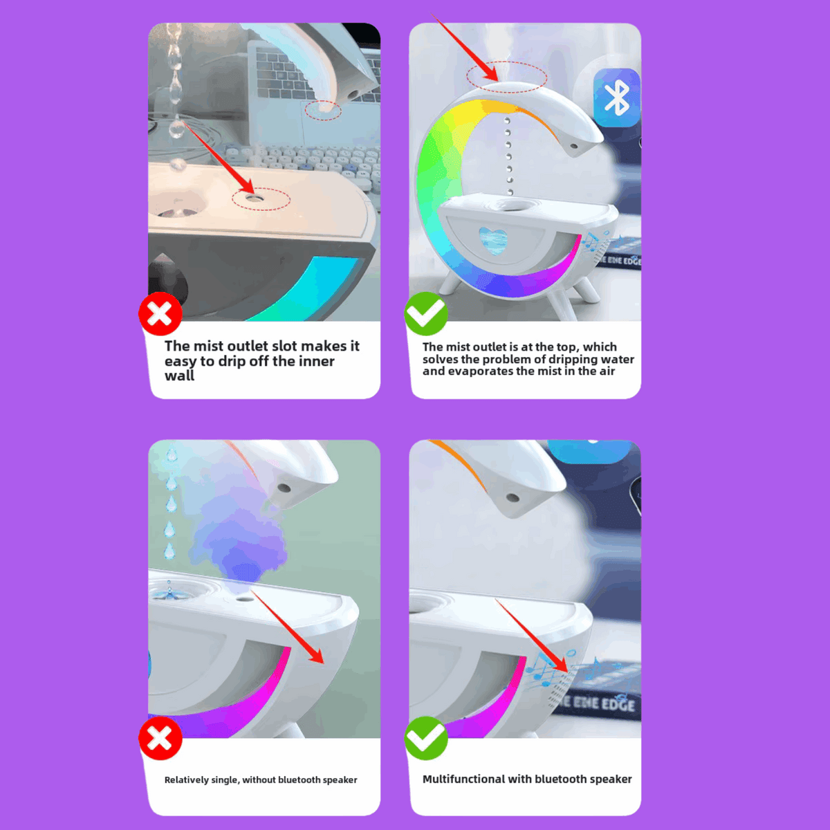AquaHalo2™ - RGB Anti-Gravity Humidifier Lamp with Bluetooth Speaker — RGB Illuminations product view