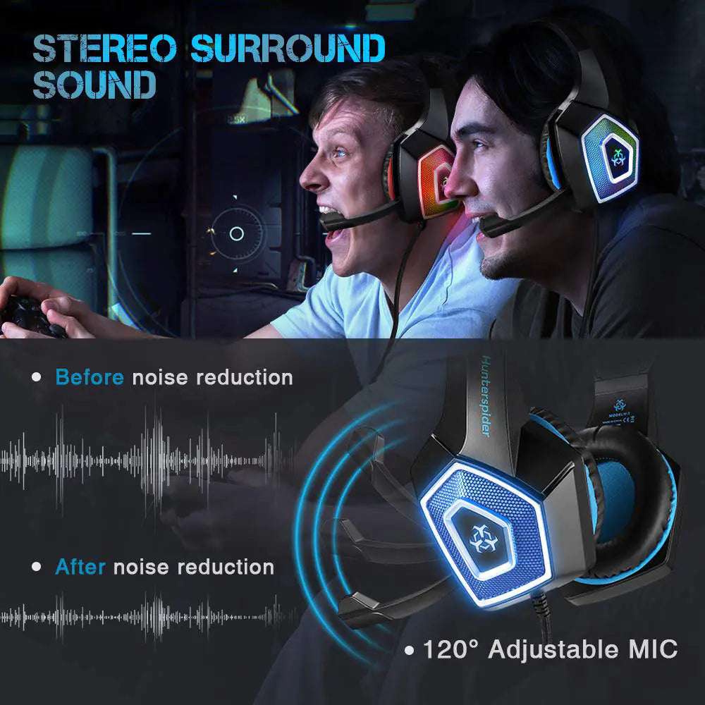 RGB Wired Gaming Headset with LED Lighting — RGB Illuminations product view 4